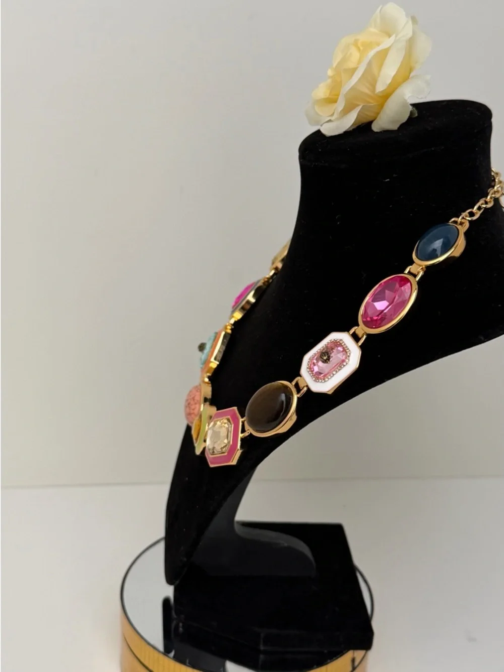 Kurt Geiger Multicolor Gemstone Statement Necklace. New ☀️ Luxurious Box Free ☀️ - Picture 4 of 17